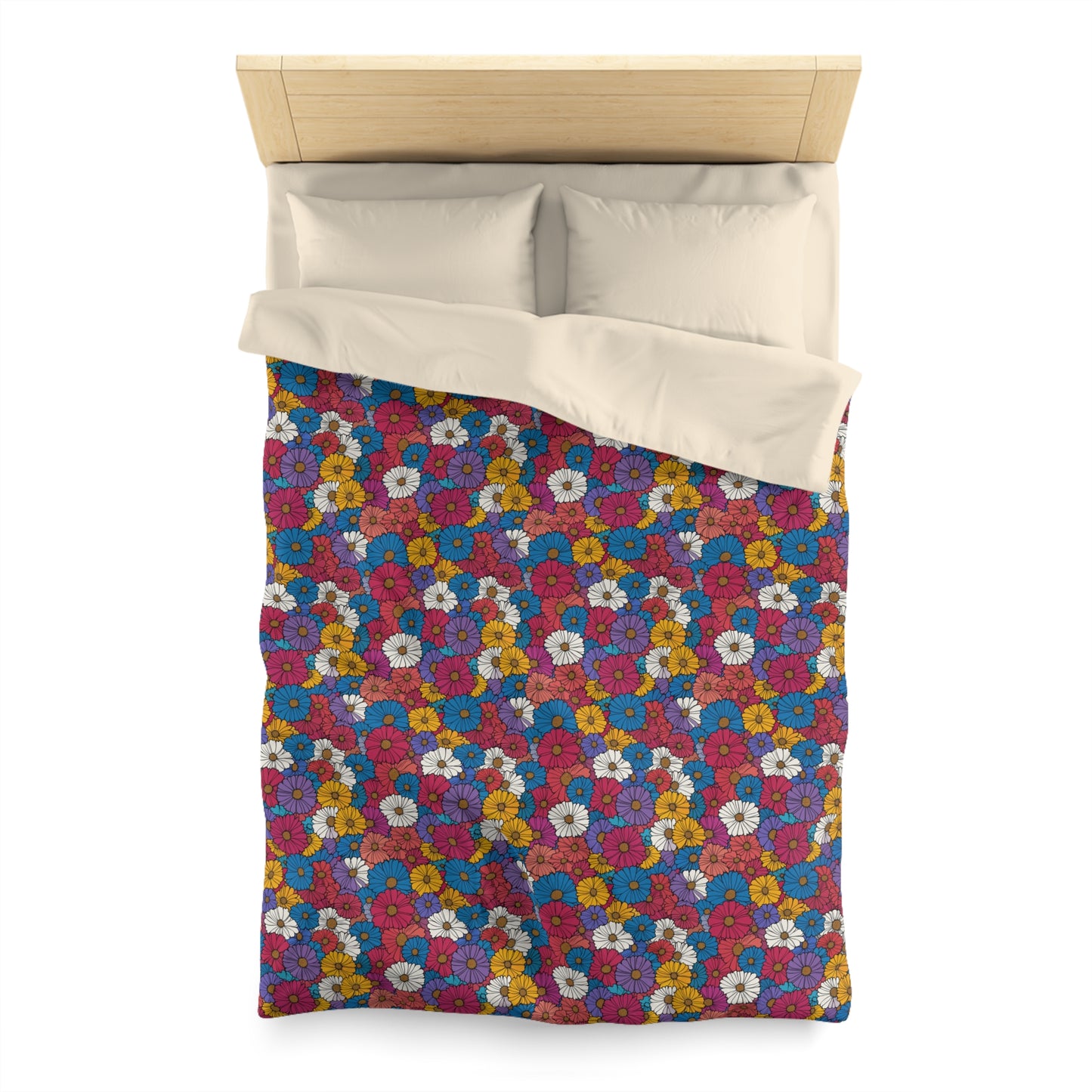 Vivid Bloom Microfiber Duvet Cover