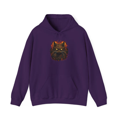 Creepy Black Cat Heavy Blend™ Hooded Sweatshirt