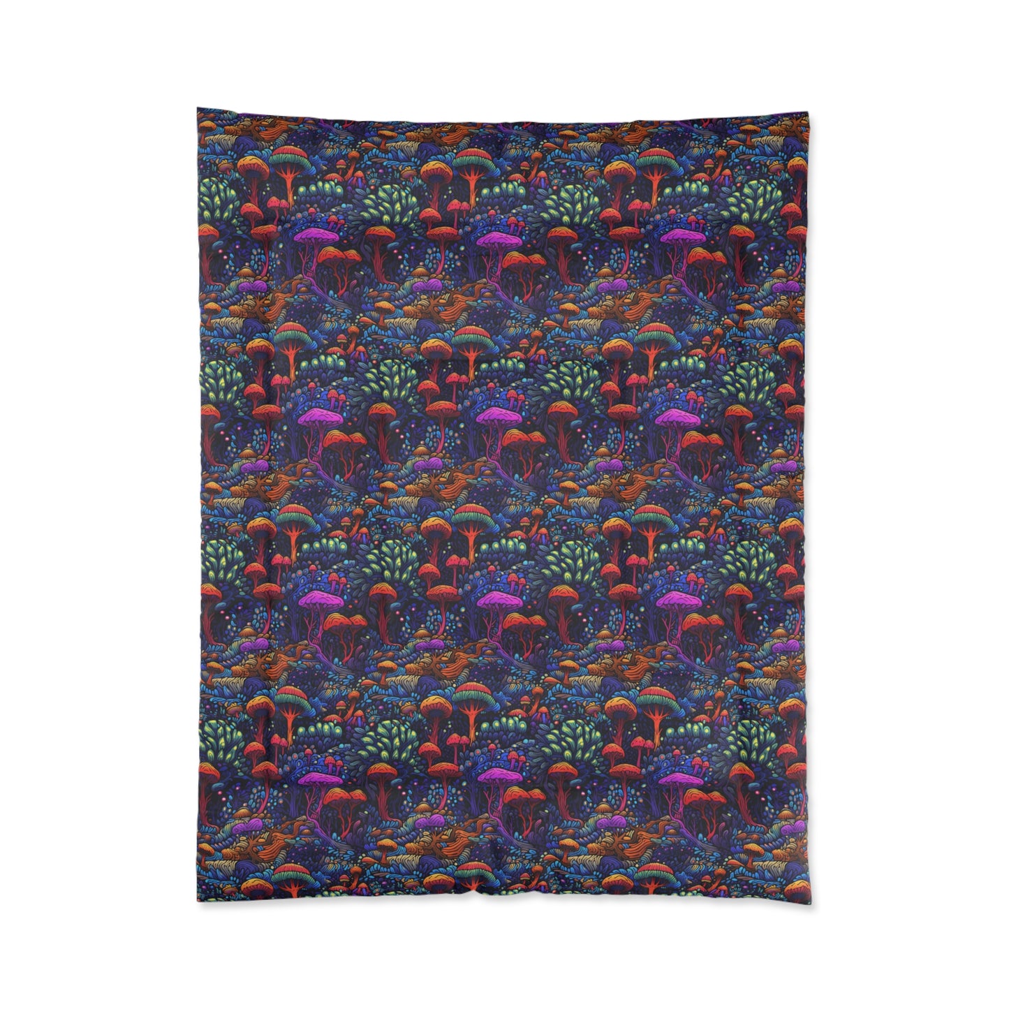Trippy Mushrooms Comforter