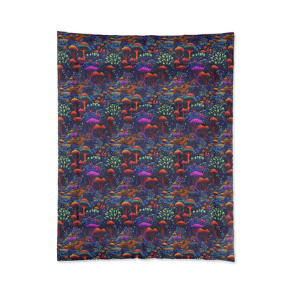 Trippy Mushrooms Comforter