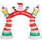 Christmas Candy Cane Arch with Santa LED Inflatable Decor