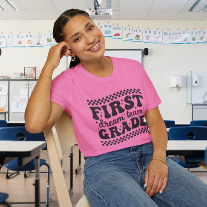 First Grade Dream Team Adult T-shirt
