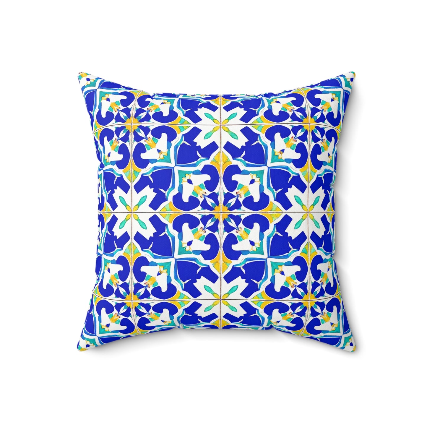Blue Horizon Mosaic Throw Pillow