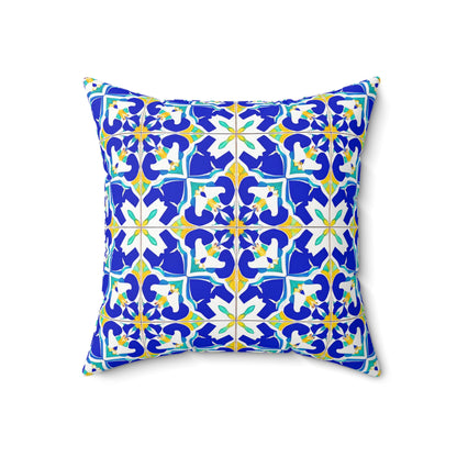 Blue Horizon Mosaic Throw Pillow