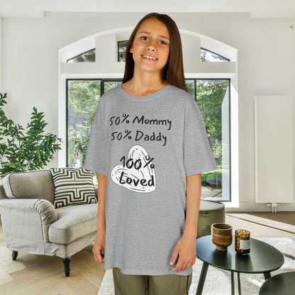 50% Mommy 50% Daddy 100% Loved Kids Heavy Cotton™ Tee