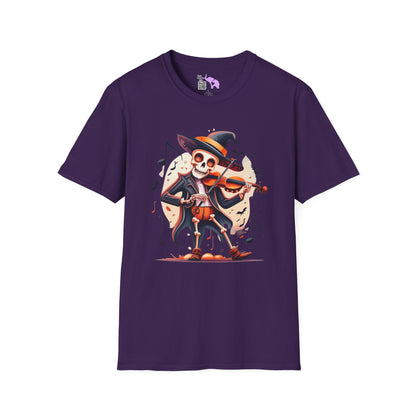 Skeleton Playing Violin Adult T-shirt