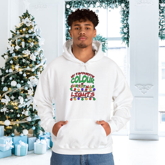 My Favourite Colour Is Christmas Lights  Adult Heavy Blend™ Hooded Sweatshirt