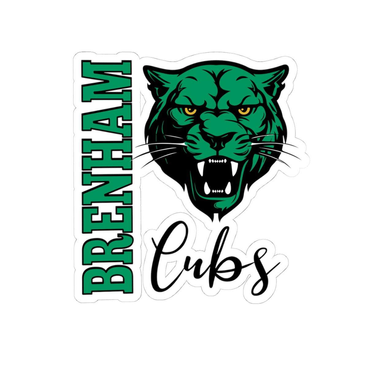 Brenham Vertical Fury Kiss-Cut Decal