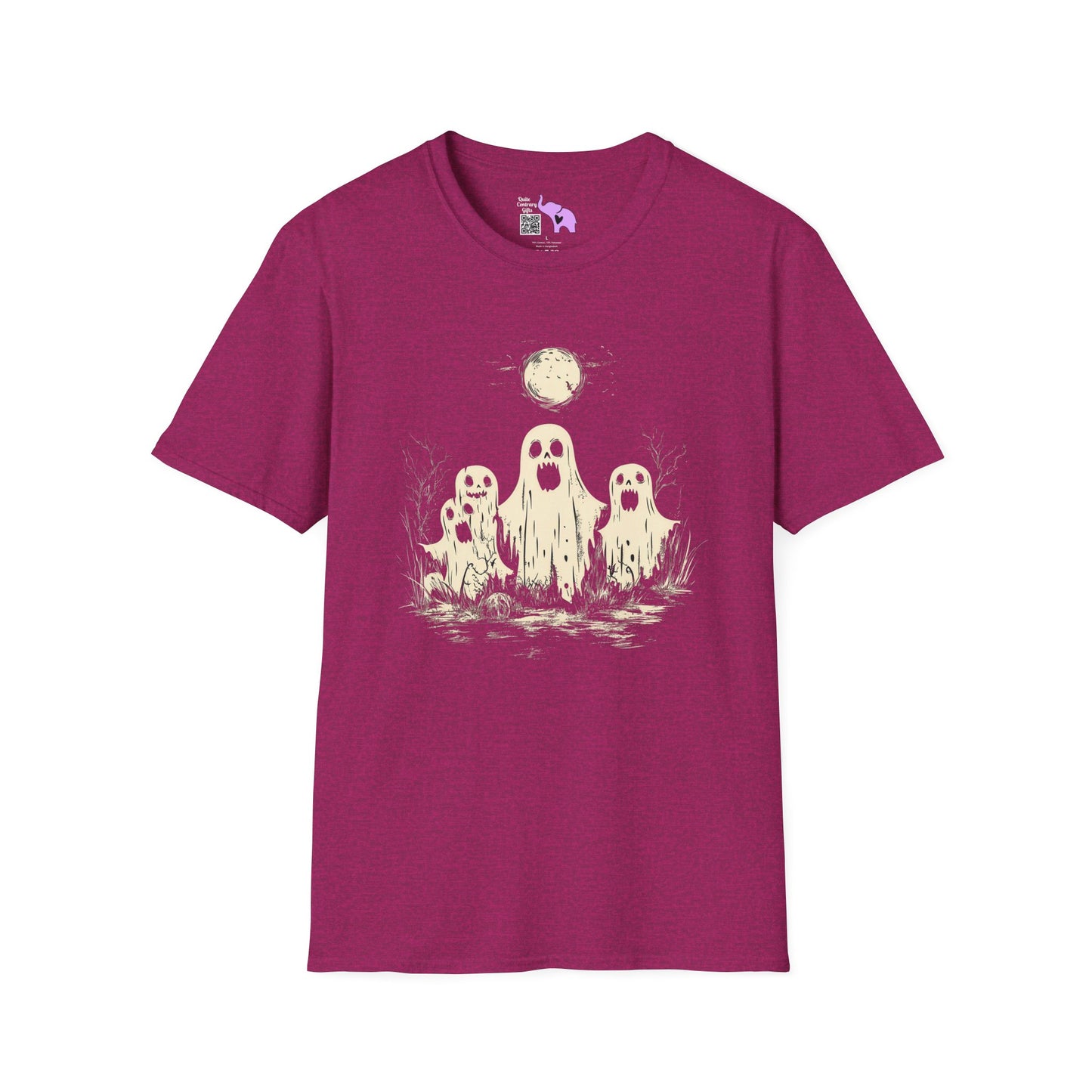Creepy Ghost Trio Adult T-shirt