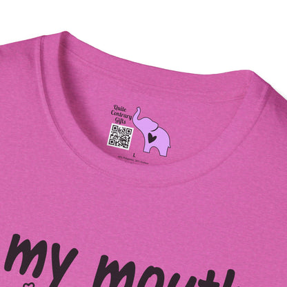 If My Mouth Doesn't Say It My Face Definitely Will Adult T-shirt