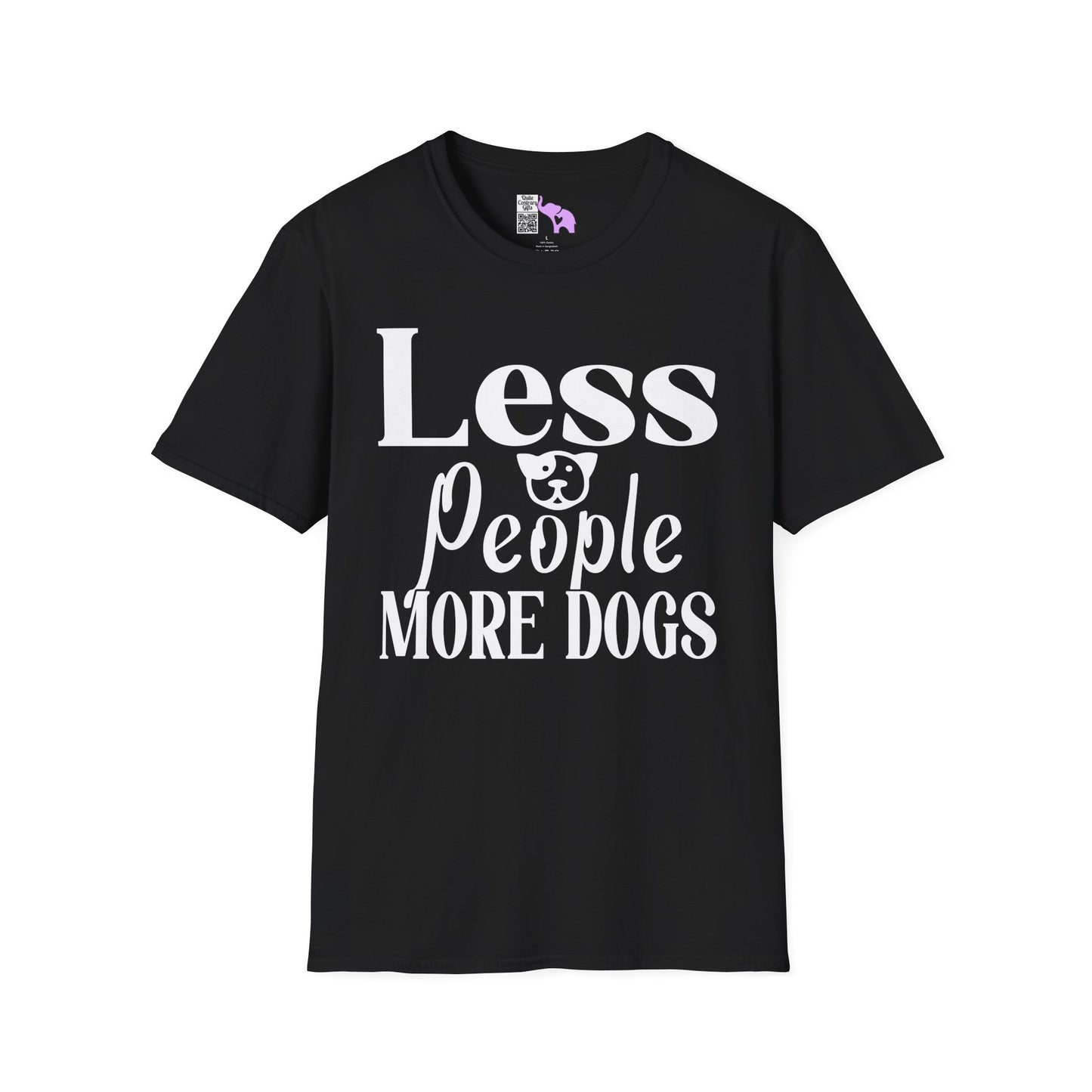 Less People More Dogs (2) Adult T-shirt