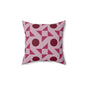 Crimson Pinwheels Throw Pillow