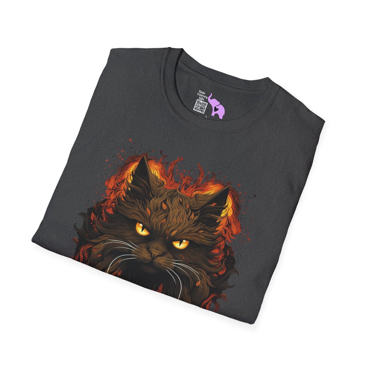 Creepy Black Cat 8 Adult T-shirt