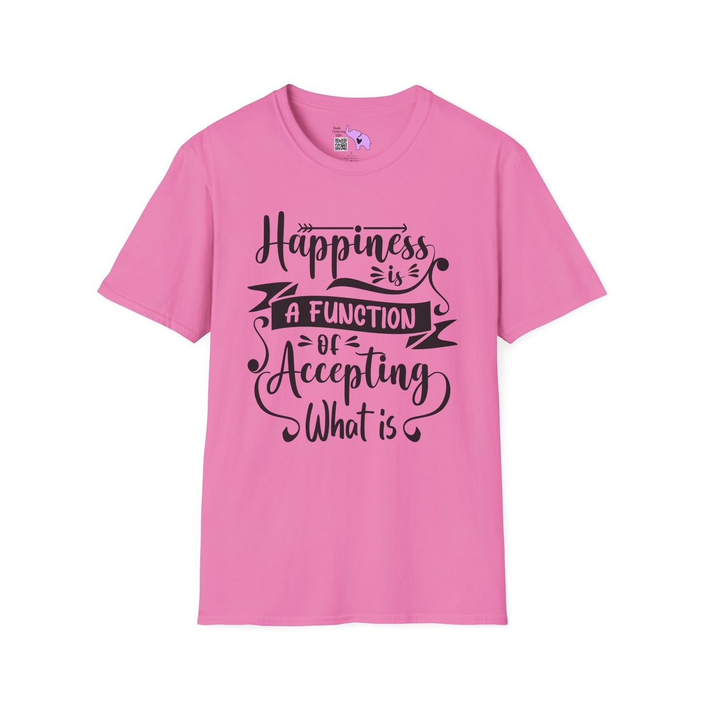 Happiness is a Function of Accepting What Is Adult T-shirt