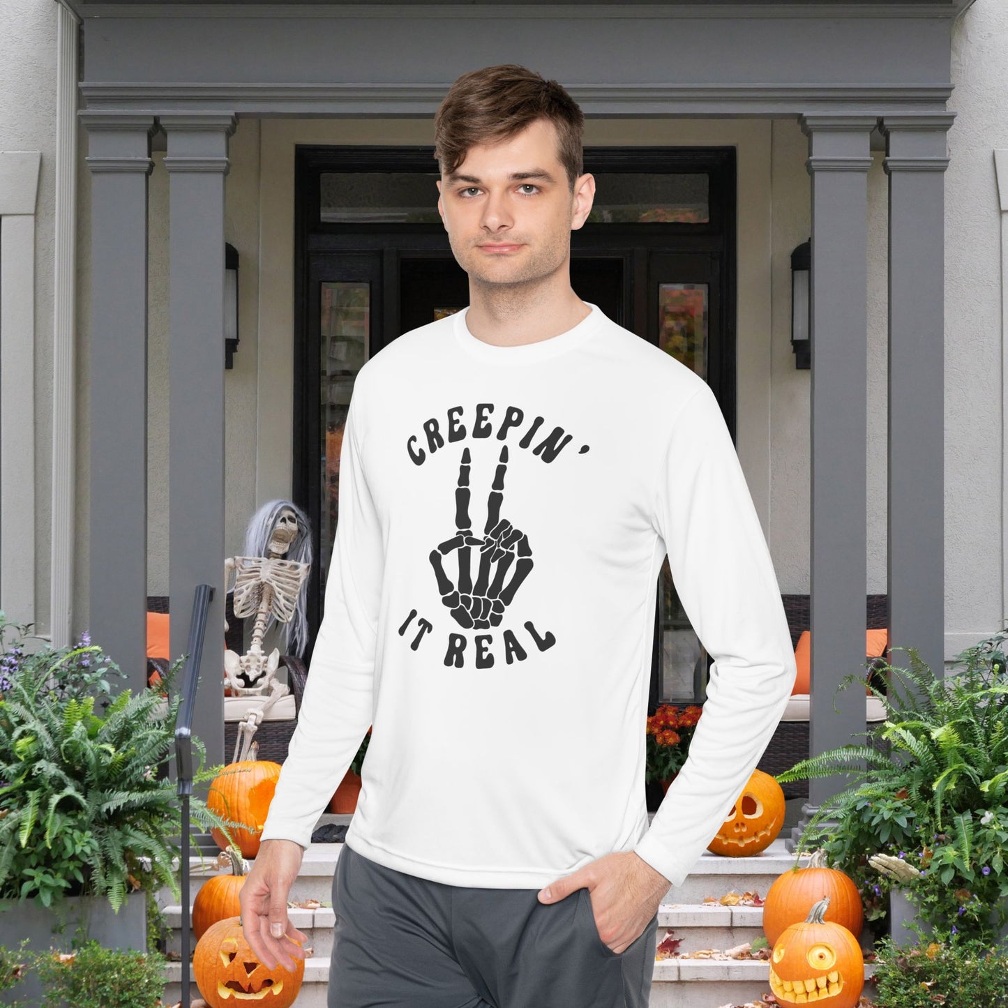 Creepin' It Real Adult Long Sleeve Tee