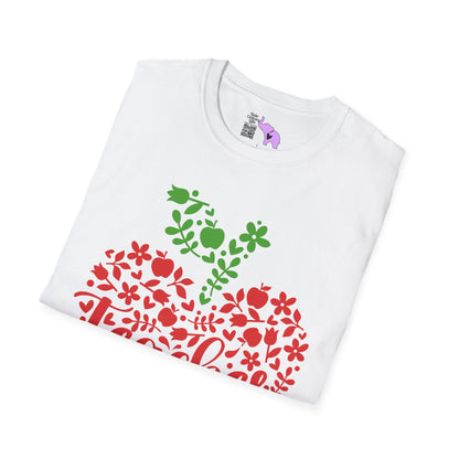 Teacher Apple Heart Adult T-shirt