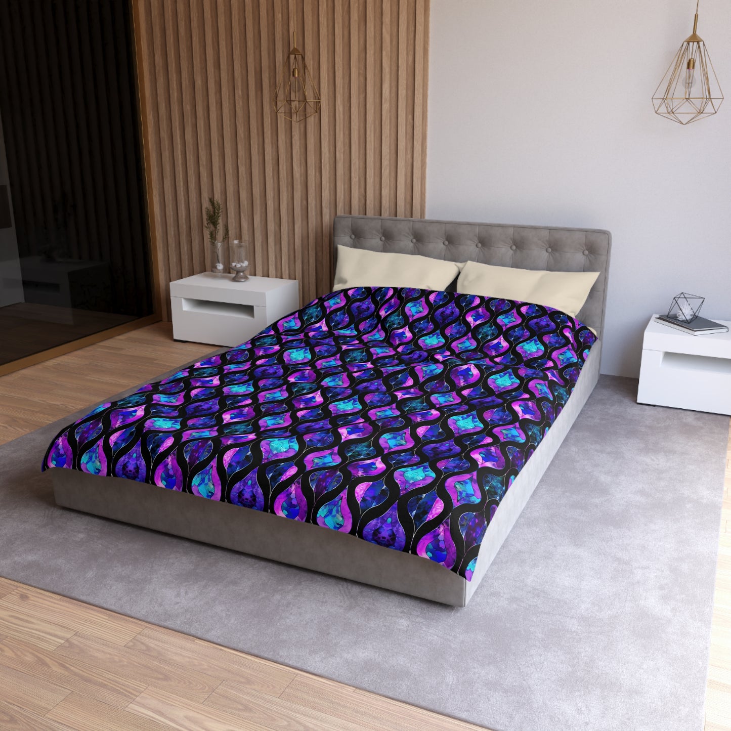Midnight Cathedral Microfiber Duvet Cover