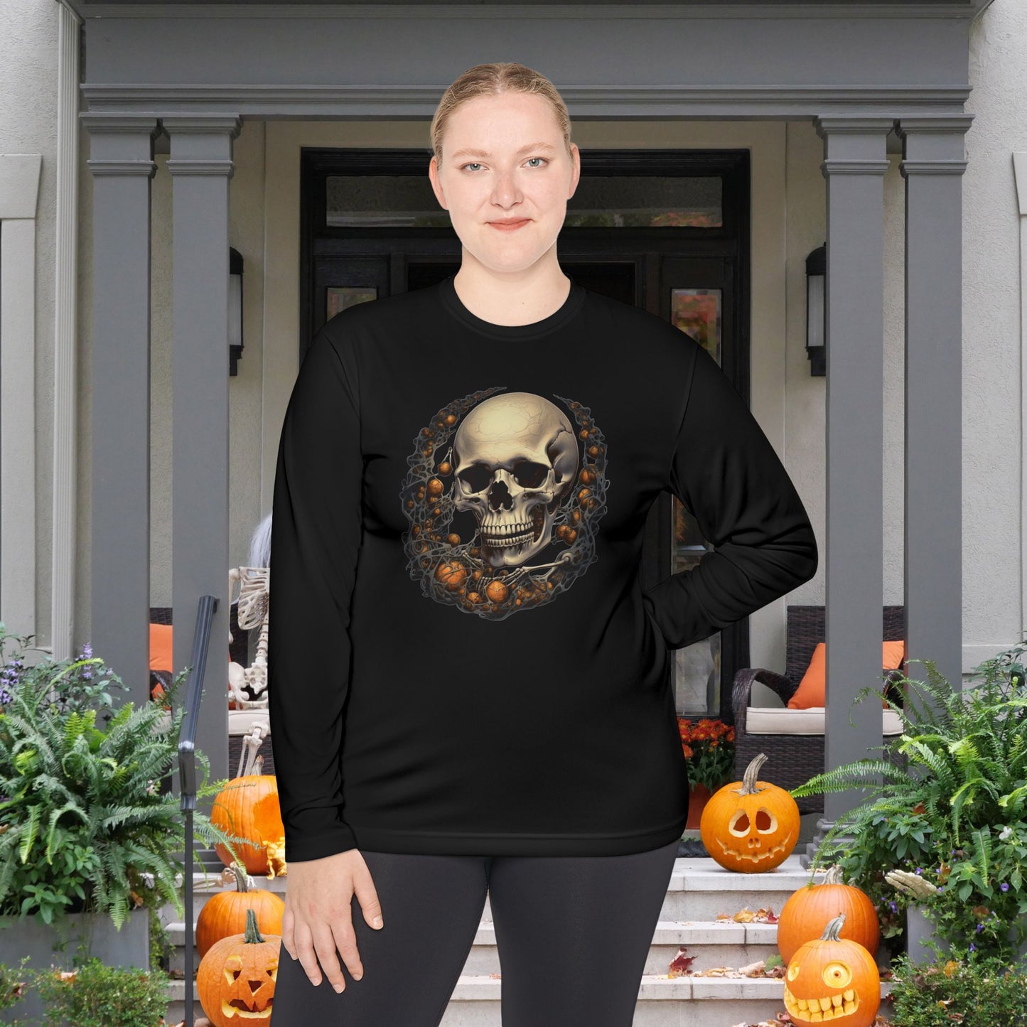 Creepy Bones 2 Adult Long Sleeve Tee