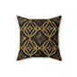 Golden Star Lattice Throw Pillow