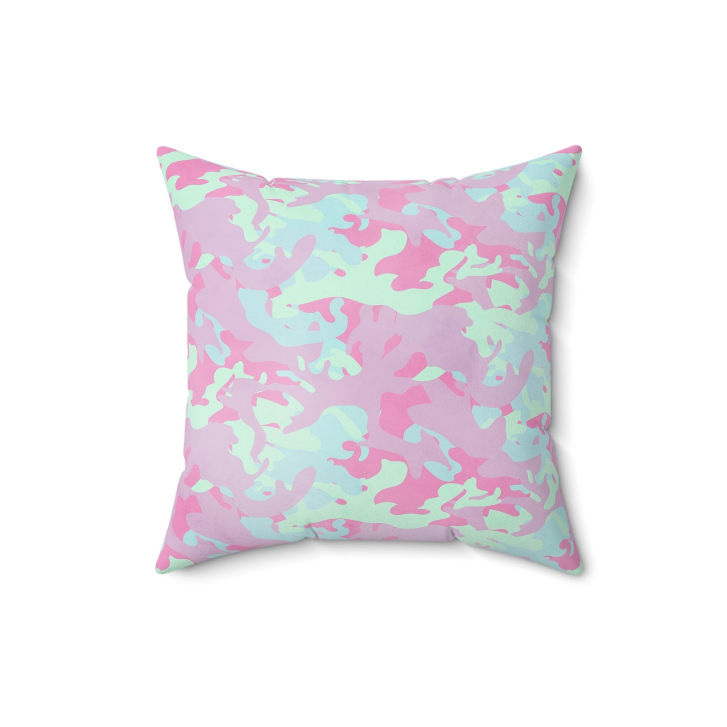 Berry Sorbet Camo Throw Pillow