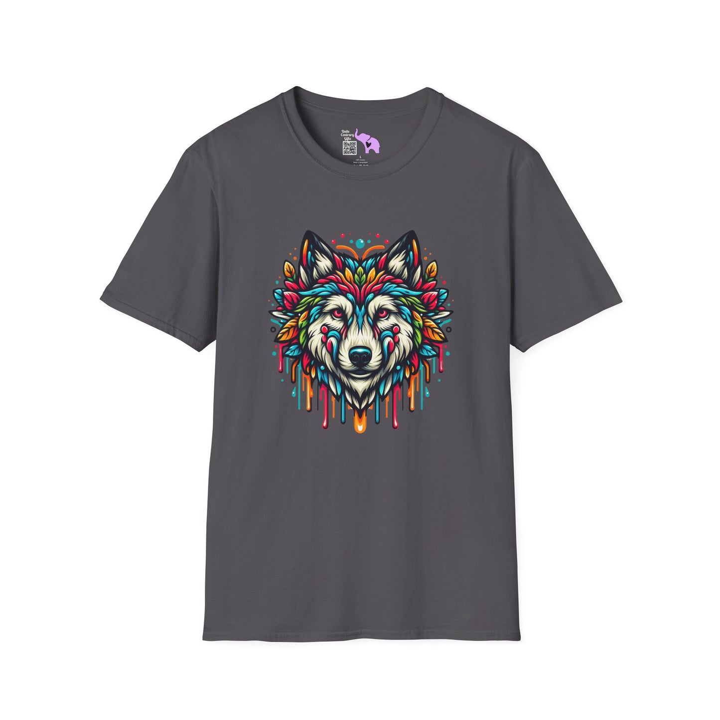 Colorful Wolf 2 Adult T-shirt
