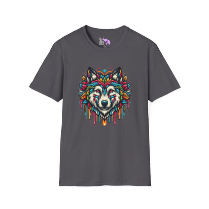 Colorful Wolf 2 Adult T-shirt