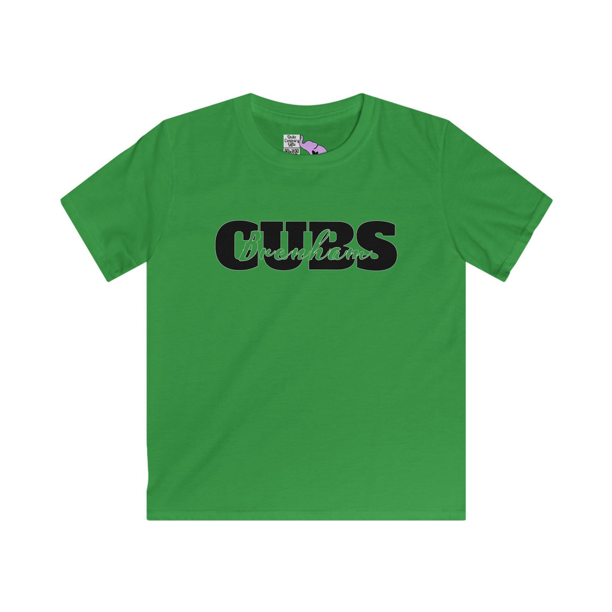 Brenham Cubs Double Text Youth Softstyle Tee