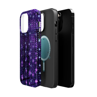 Purple Raindrops MagSafe® Compatible Tough Case for iPhone