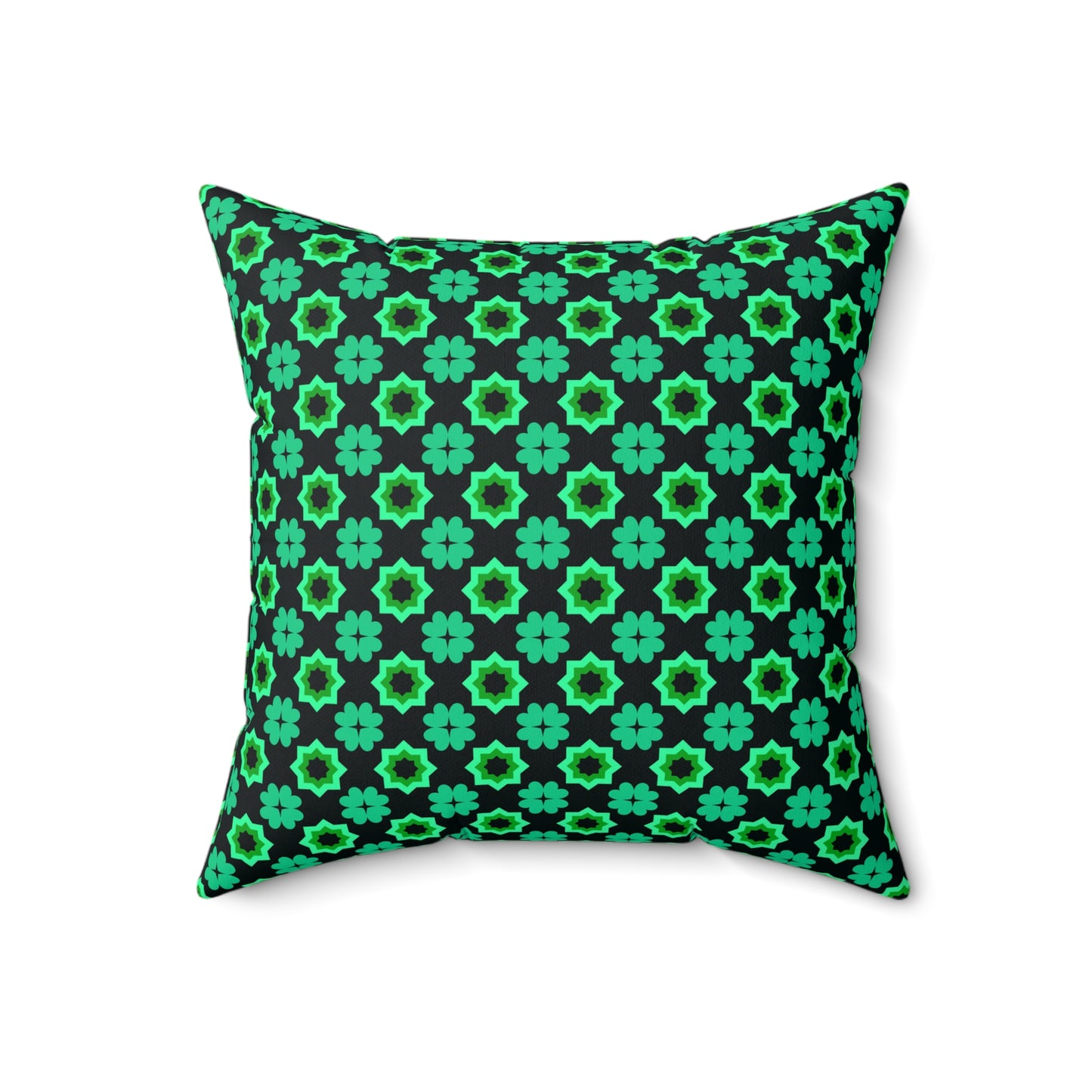 Clover Bloom Burst Throw Pillow