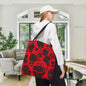 Crimson Masquerade Canvas Tote Bag