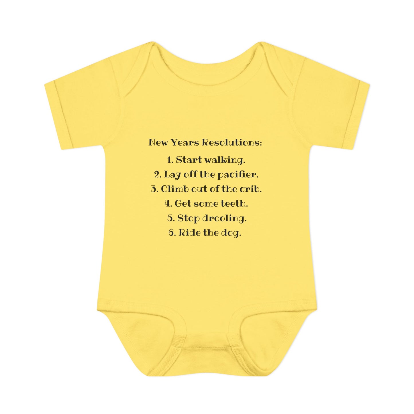 New Years Resolutions (Baby) Infant Baby Rib Bodysuit