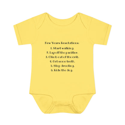 New Years Resolutions (Baby) Infant Baby Rib Bodysuit