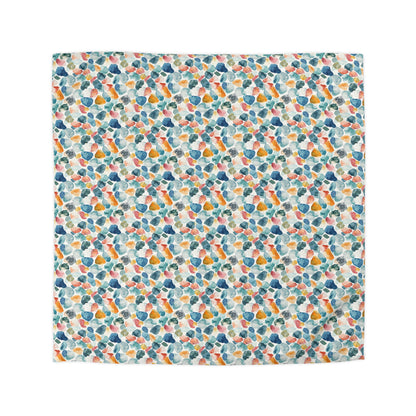 Watercolor Pebble Terrazzo Microfiber Duvet Cover