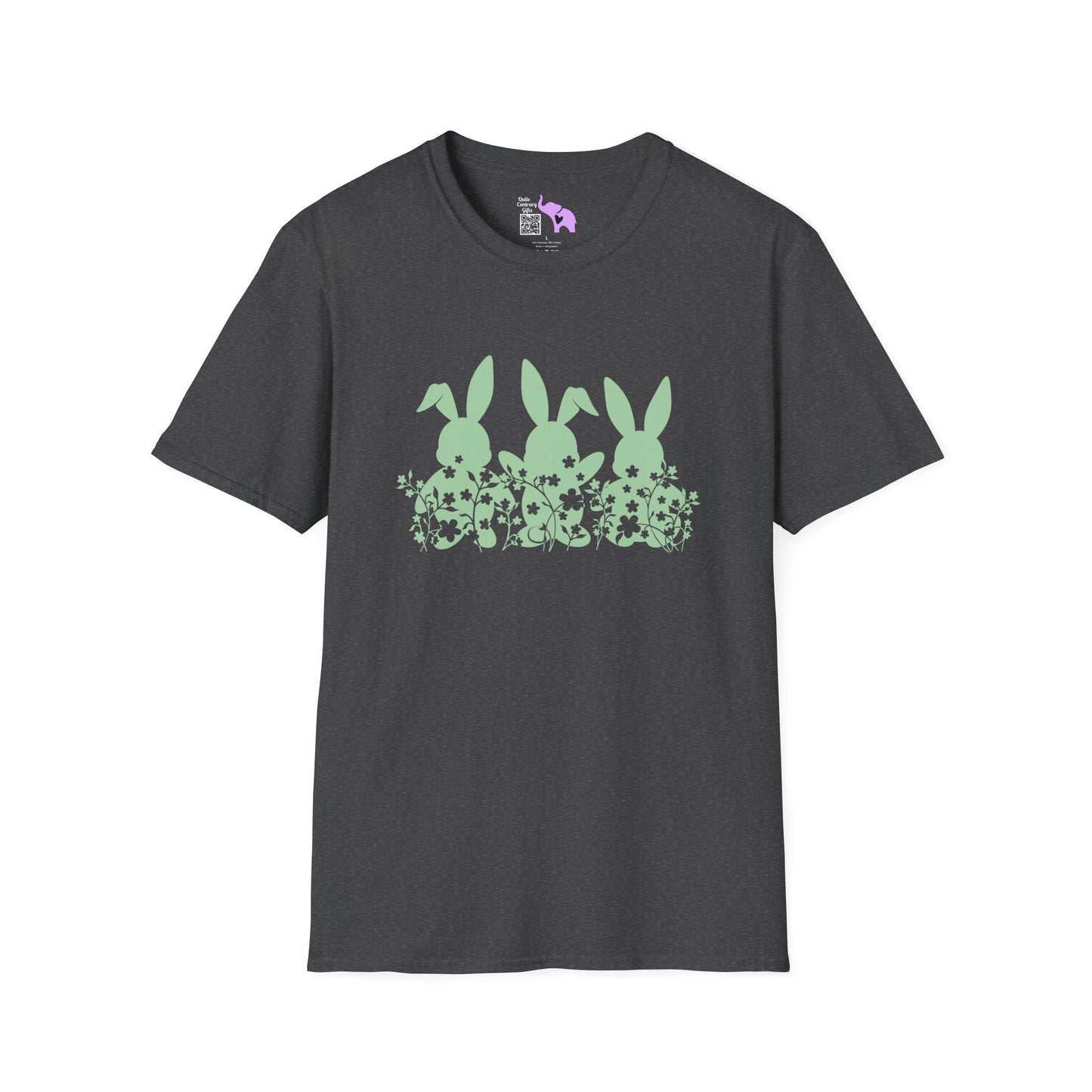 Easter Bunnies in Grass Adult T-shirt