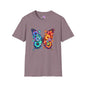 Colorful Floral Butterfly Adult T-shirt