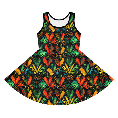 Kujichagulia Waves Girls' Sleeveless Sundress