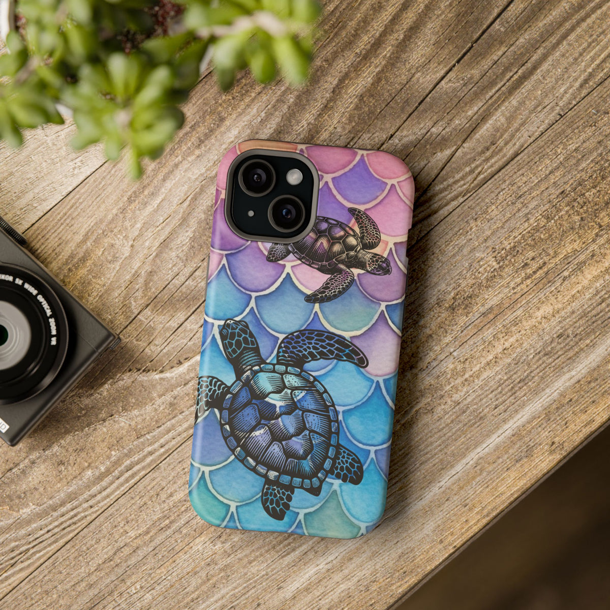 Sea Turtle Silhouette MagSafe® Compatible Tough Case for iPhone