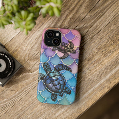 Sea Turtle Silhouette MagSafe® Compatible Tough Case for iPhone