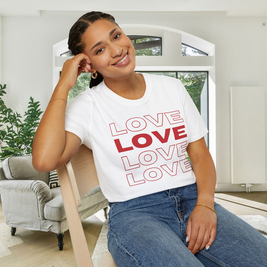 Love x4 Adult Unisex Tshirt