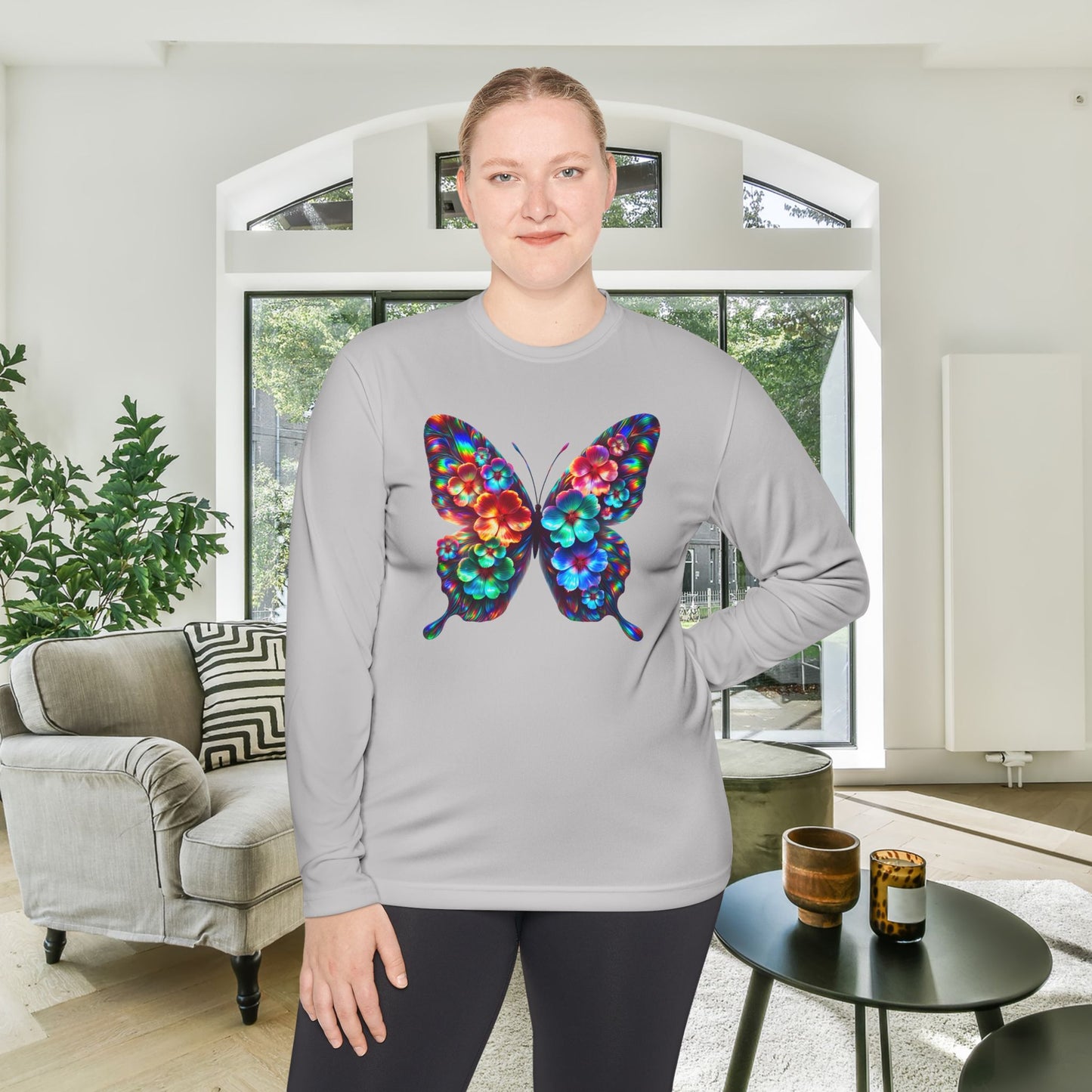 Neon Bloomfly Adult Long Sleeve Tee