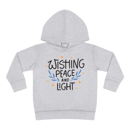 Hanukkah Wishing Peace & Light 3 Toddler Pullover Fleece Hoodie