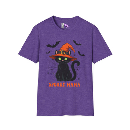Spooky Mama (Black Catl) Adult T-shirt