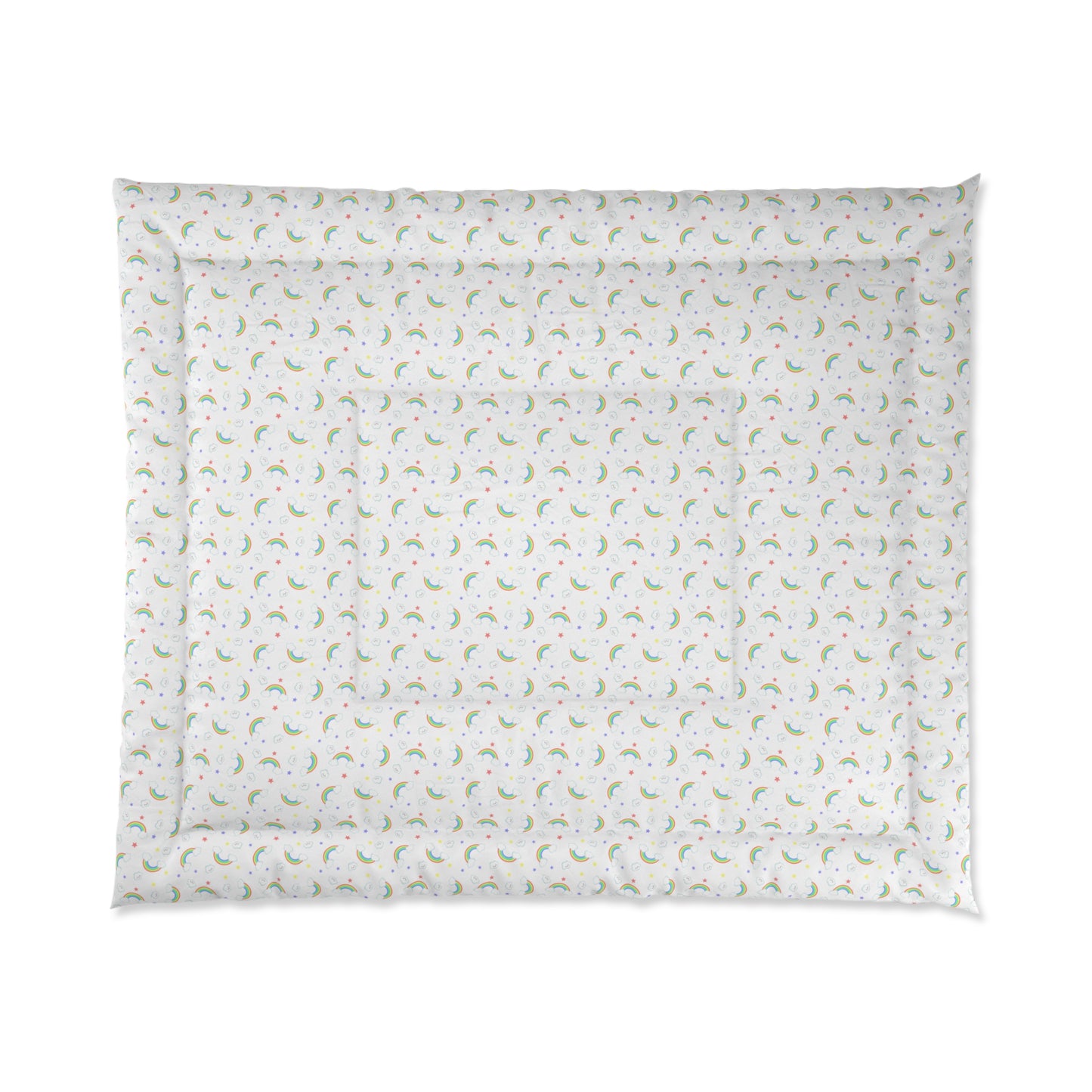 Rainbow Smiles & Stars Comforter