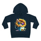 Cool Sunflower Kitten 1 Toddler Pullover Fleece Hoodie