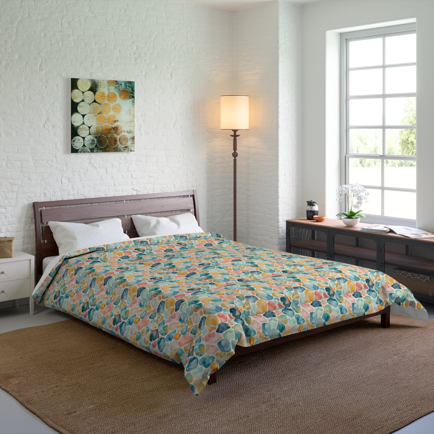 Ocean Pebble Drift Comforter