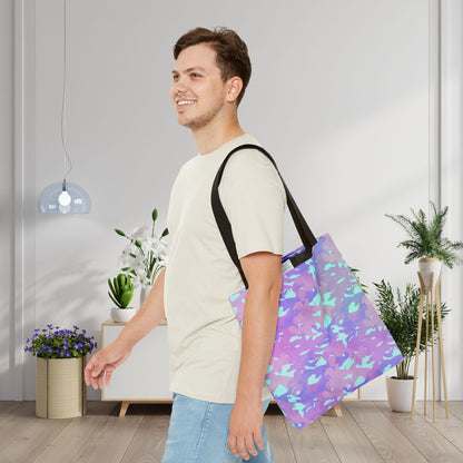 Lavender Mist Camo Canvas Tote Bag