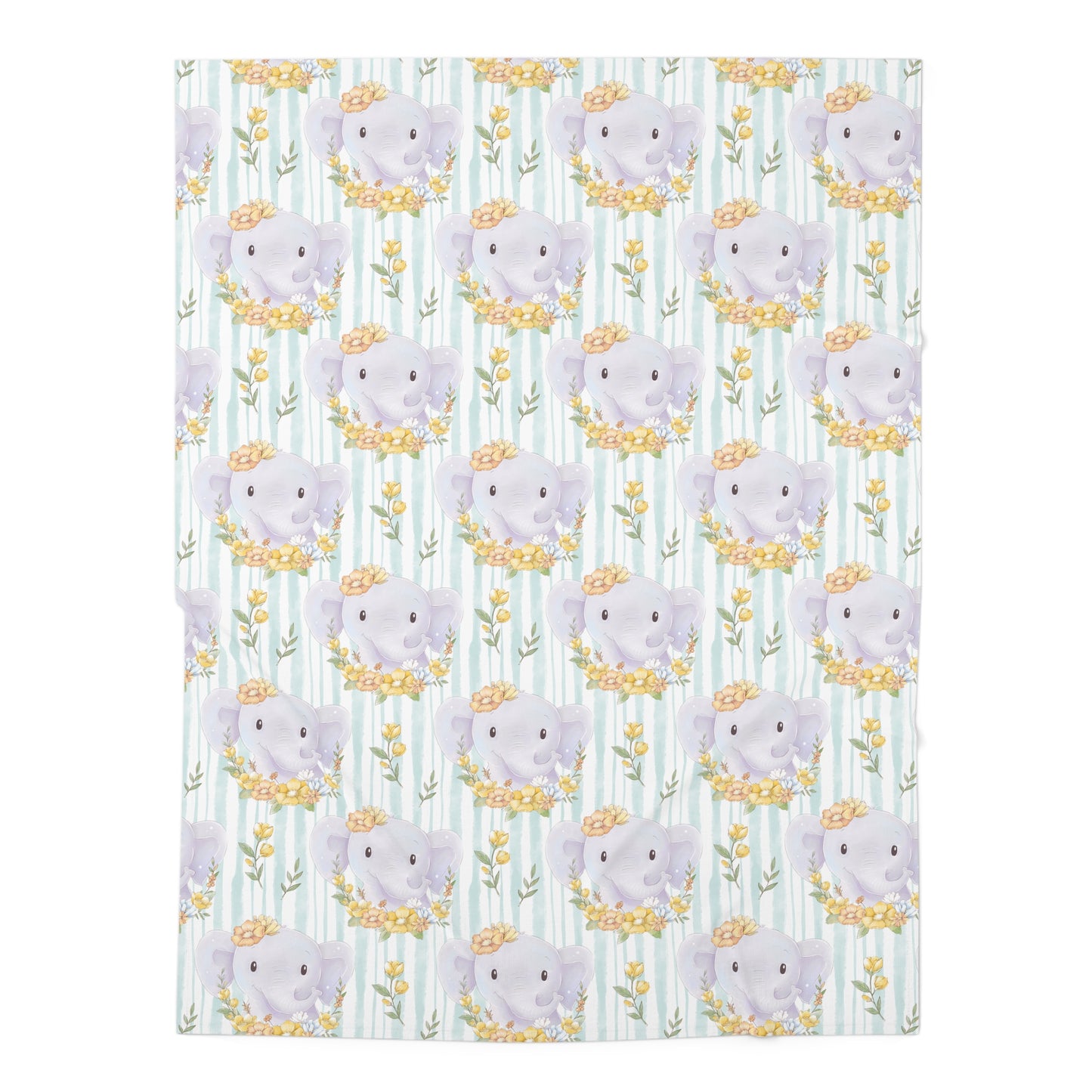 Elephant in Bloom Swaddle Blanket