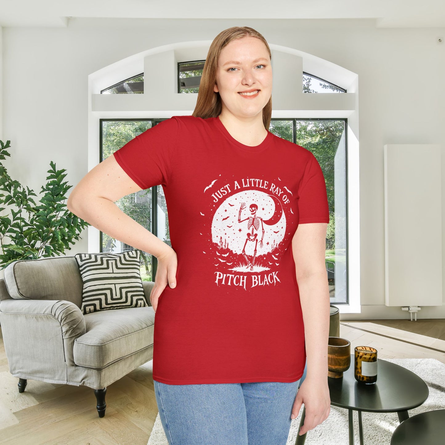 Just A Little Ray of Pitch Black (Crescent Moon) Adult T-shirt
