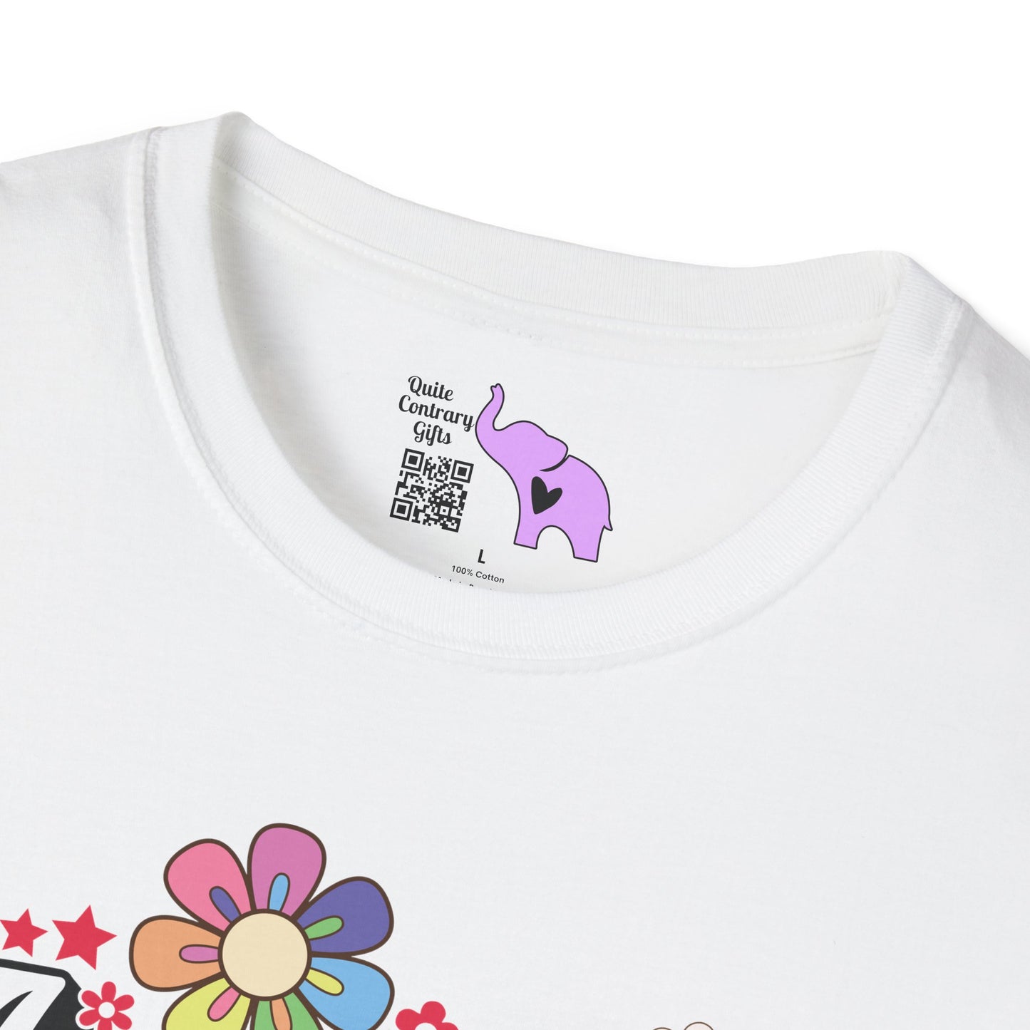 America (Floral) Adult T-shirt