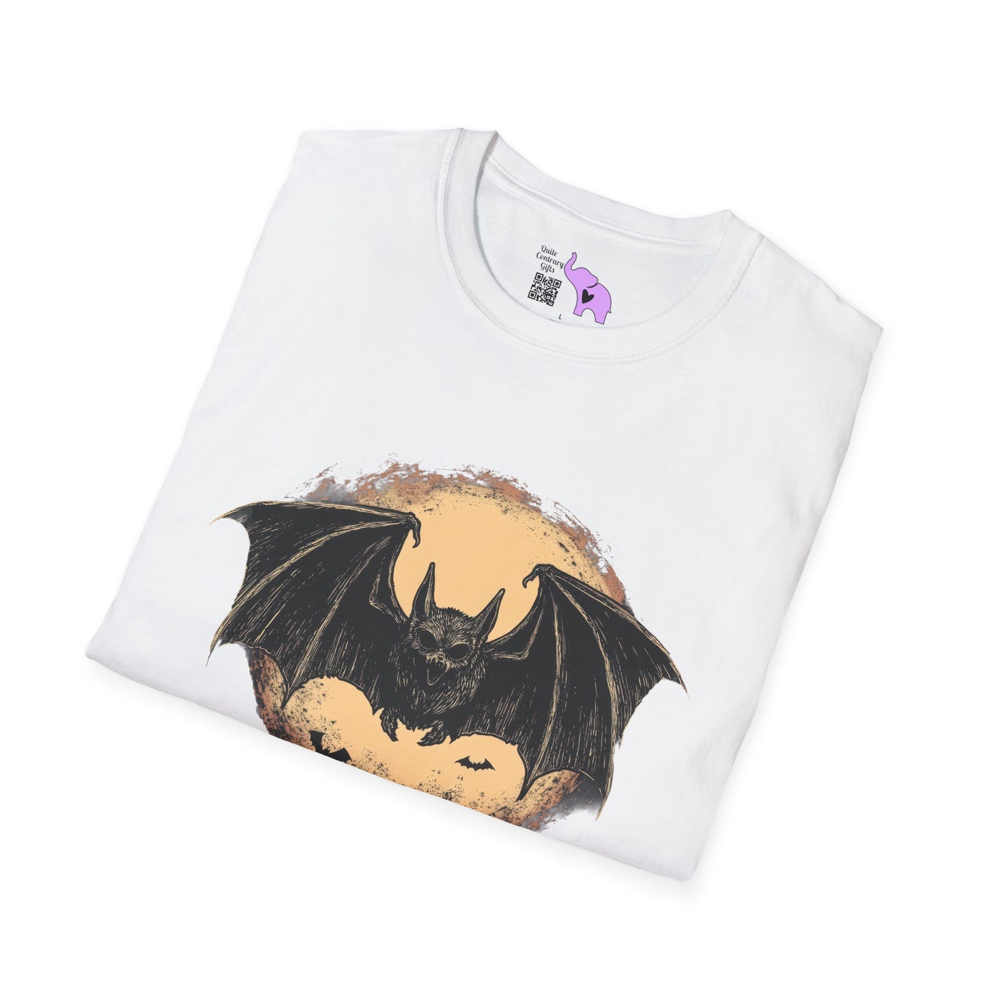 Bat Over Moon Adult T-shirt